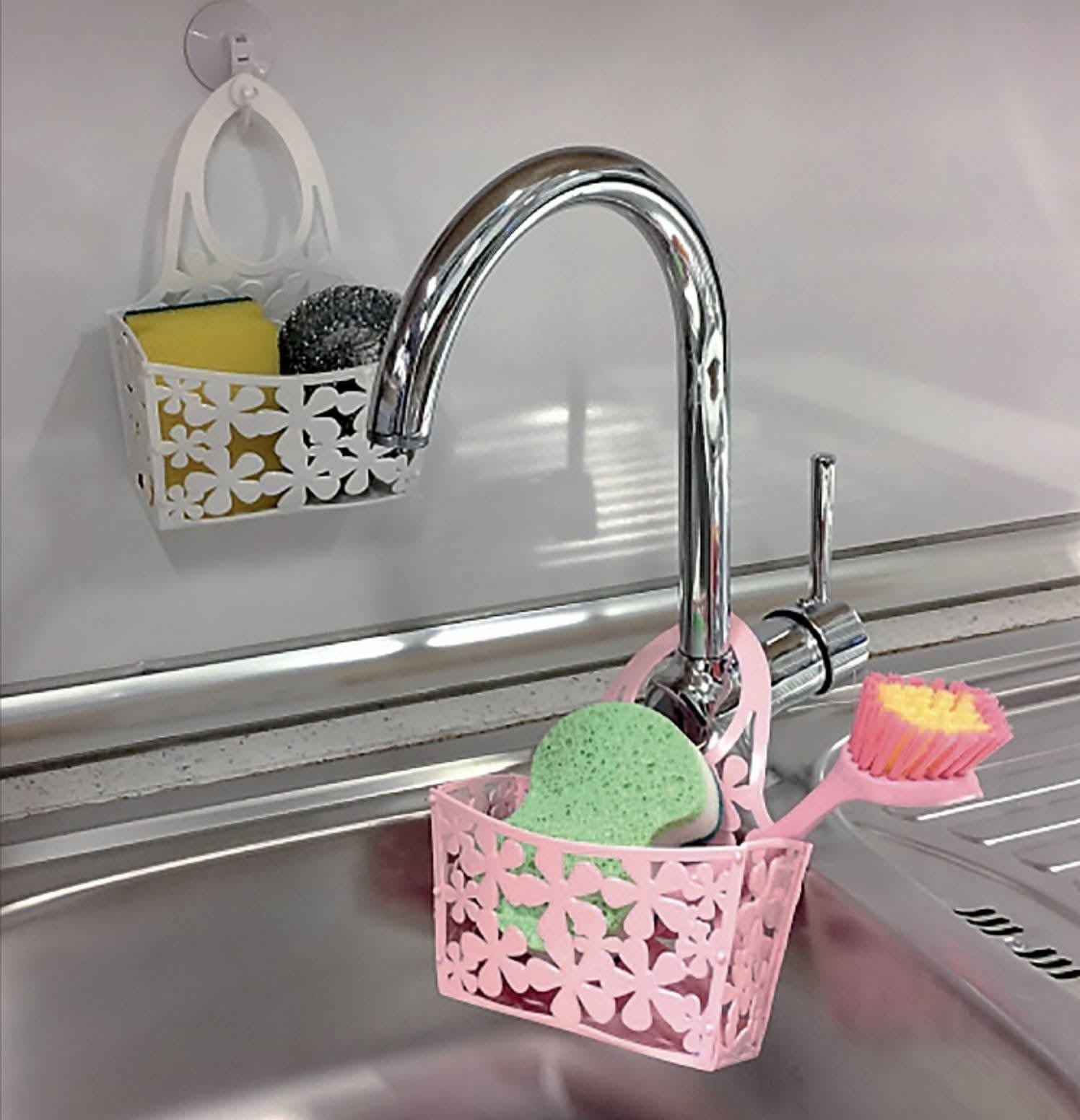 Organisateur suspendu en plastique – Rangement pratique pour cuisine et salle de bain