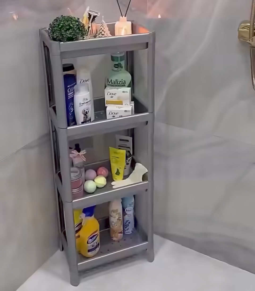Etagere de rangement en plastique à 4 étages