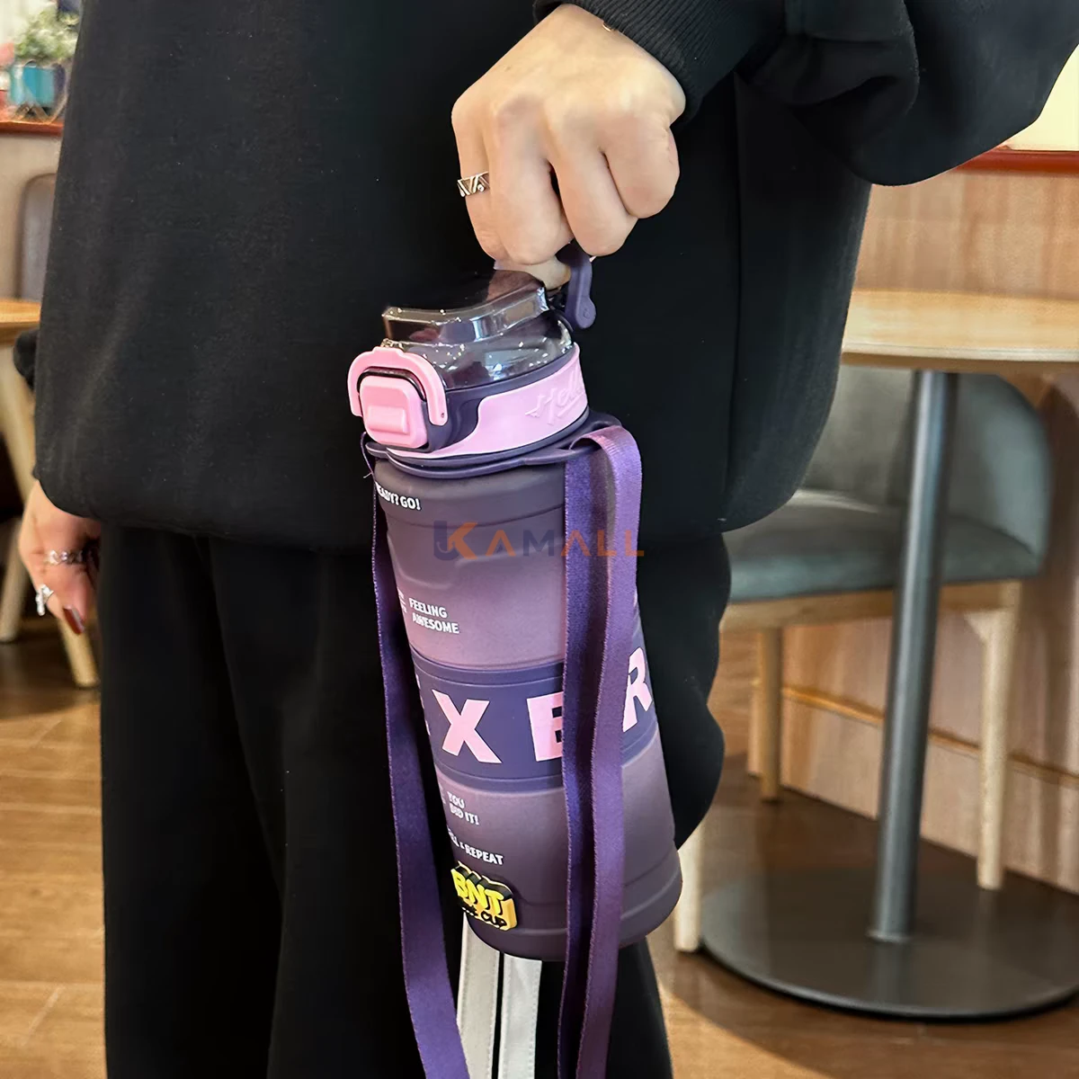 Bouteille d’Eau 800 ml avec Paille – Gourde en Plastique Alimentaire