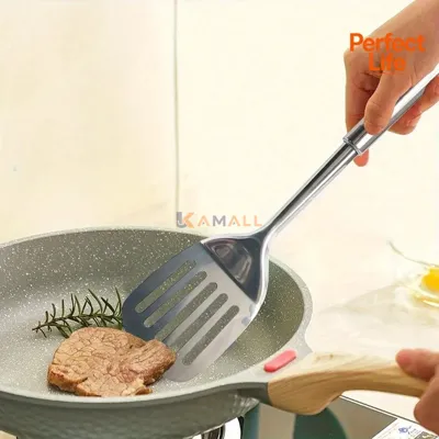 Spatule de Cuisine en Inox – Ustensile Résistant pour Cuisson, Grillades et Préparation
