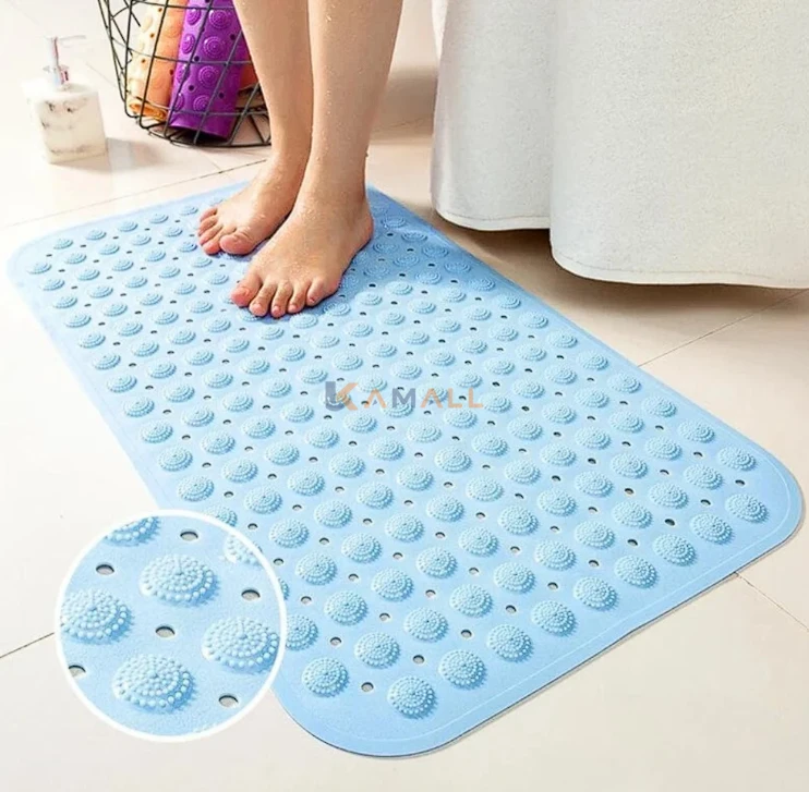 Tapis de douche antidérapant transparente en silicone