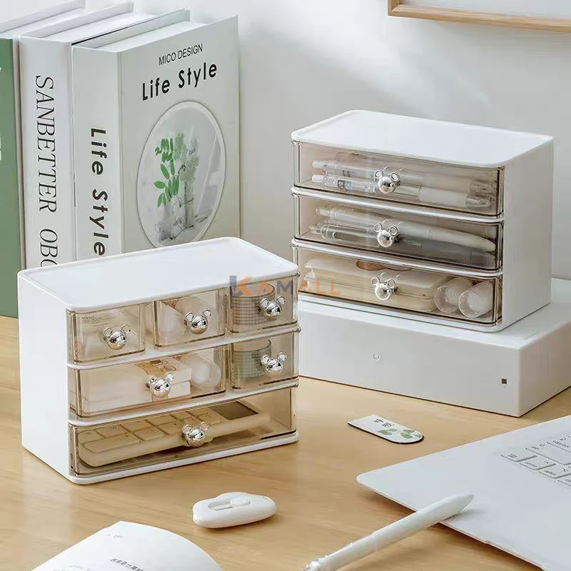Porte accessoires à 3 Tiroirs en Plastique