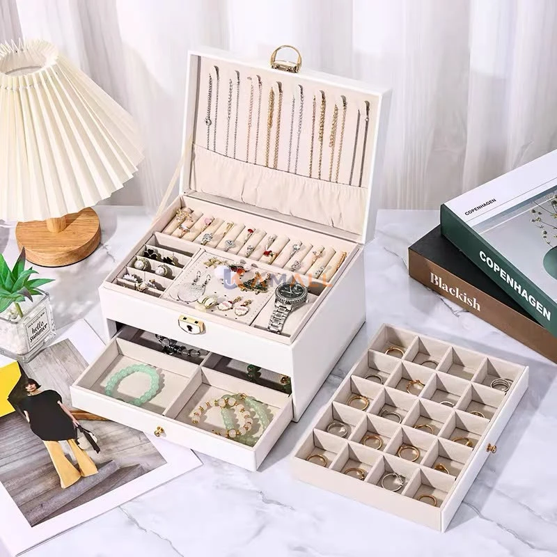 Porte Accessoires et Bijoux a 4 Compartiments en Plastique