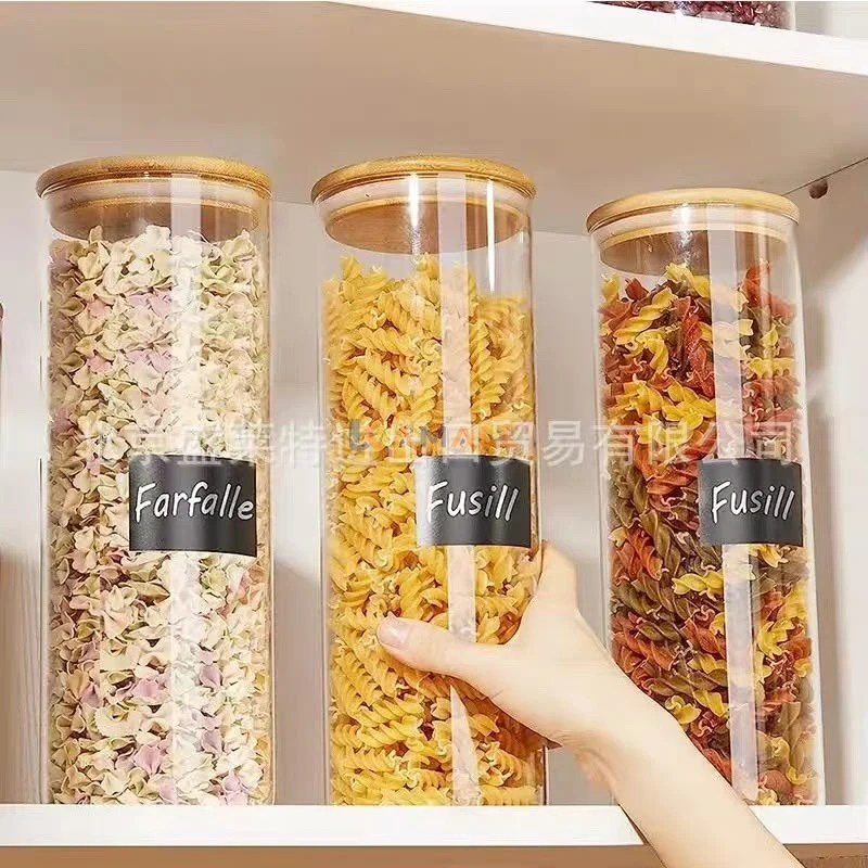 Bocal a epice en Verre avec Couvercle  Bois