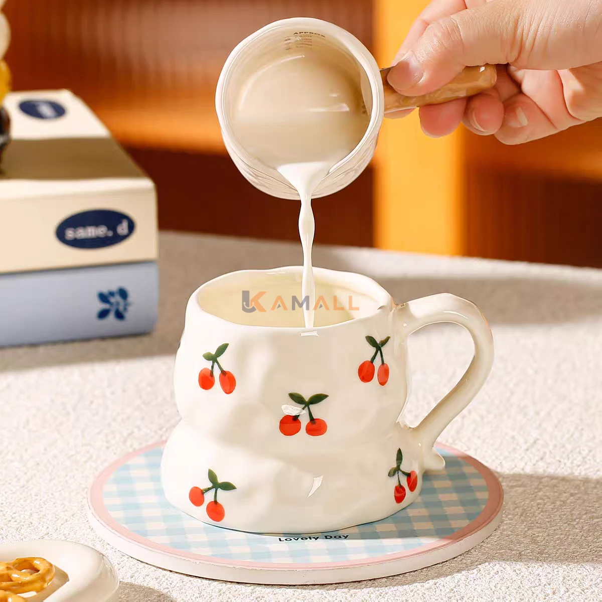 Chope en ceramique pratique pour café the et boissons chaudes