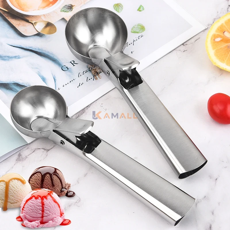 Cuillère à Glace en Acier Inoxydable – Ustensile Pratique pour Servir Glaces et Desserts
