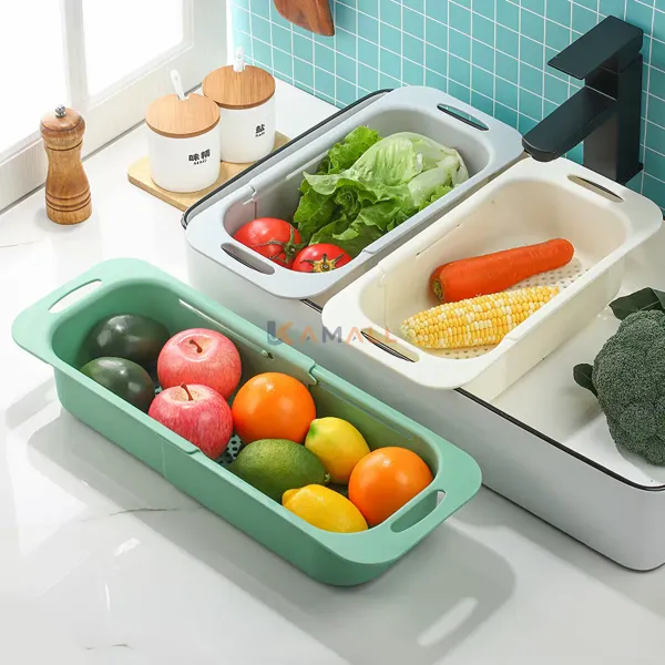 Passoire d’Évier Ajustable en Plastique – Égouttoir pratique pour cuisine moderne