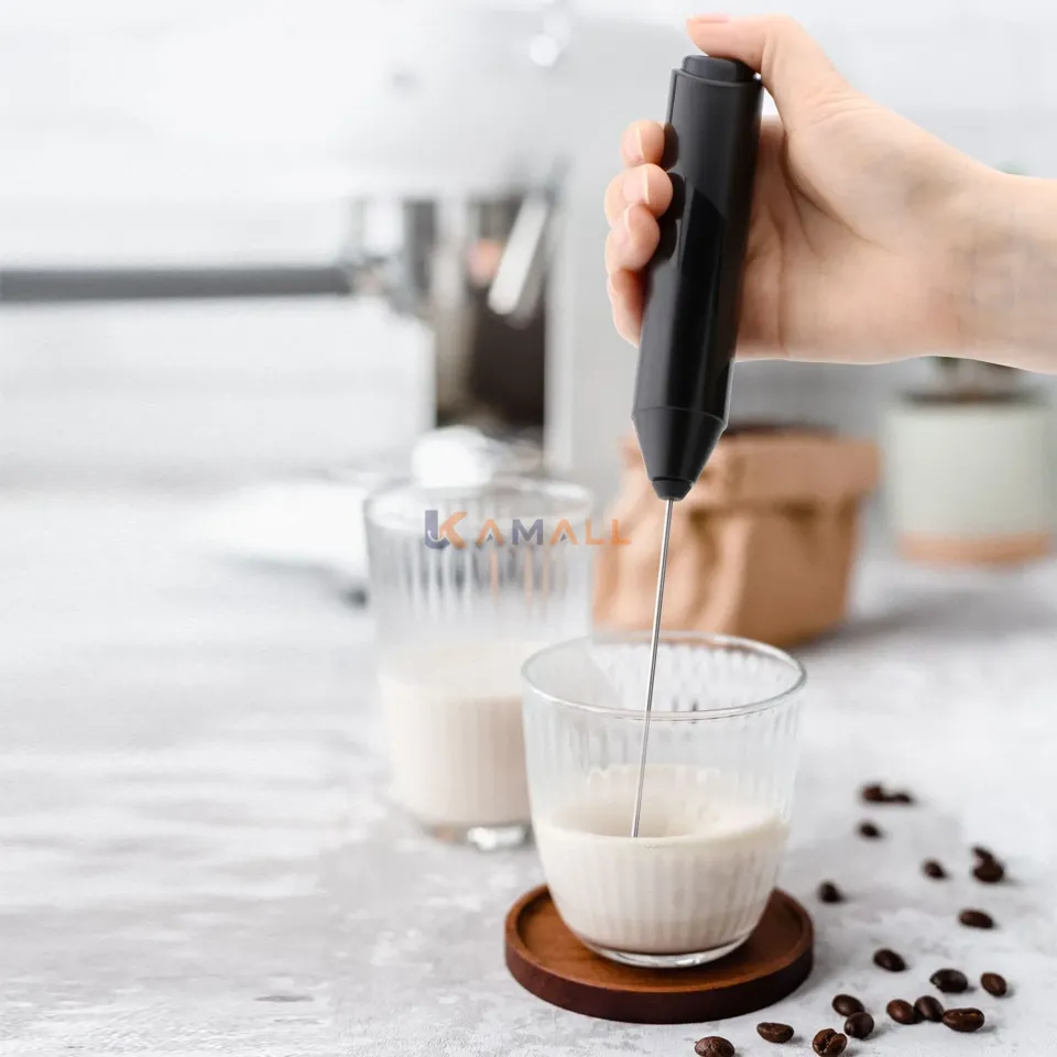 Mousseuse à Café avec Support 20 cm – Fouet Électrique pour Préparer une Mousse de Lait