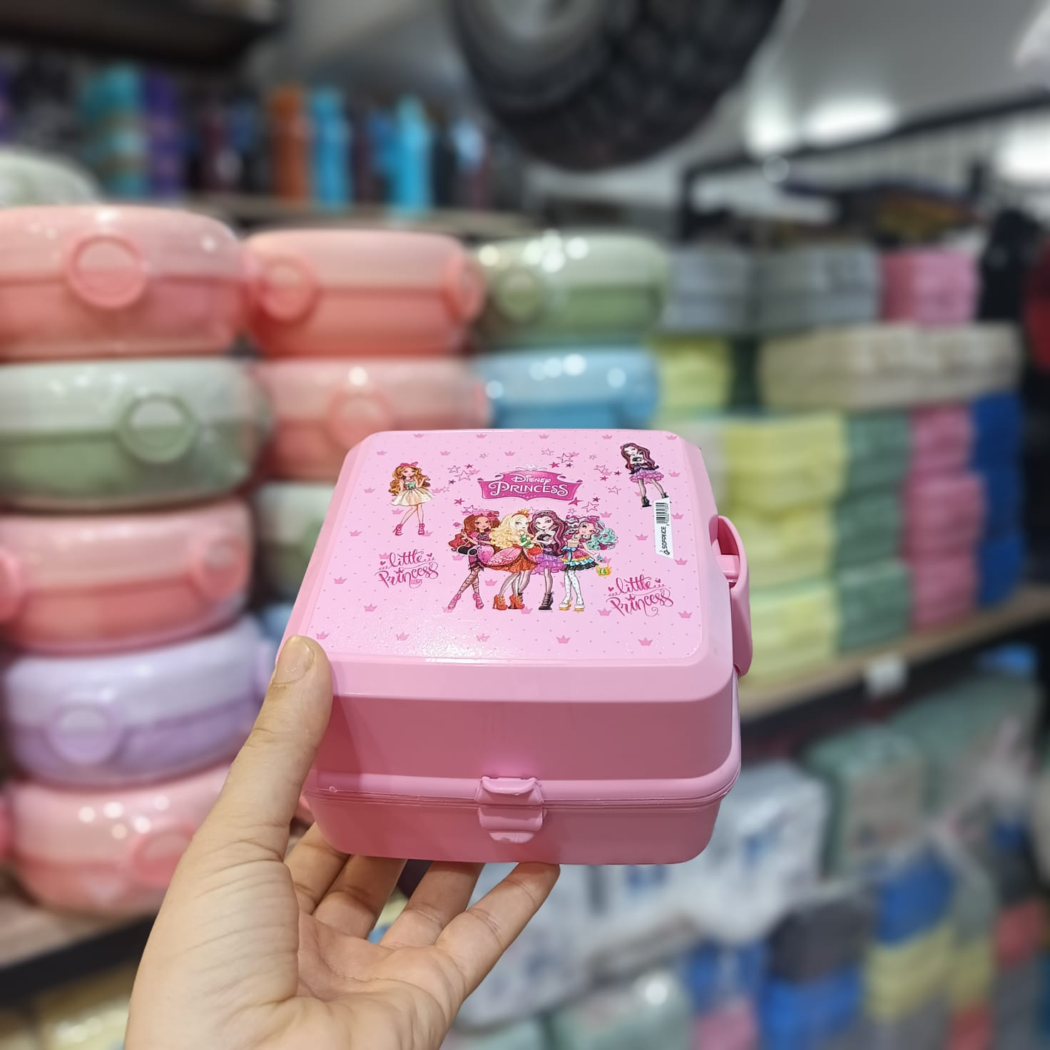 Boîte à Repas Carrée 1,4 Litre a 4 Compartiments avec Couverts en Plastique Alimentaire PP5