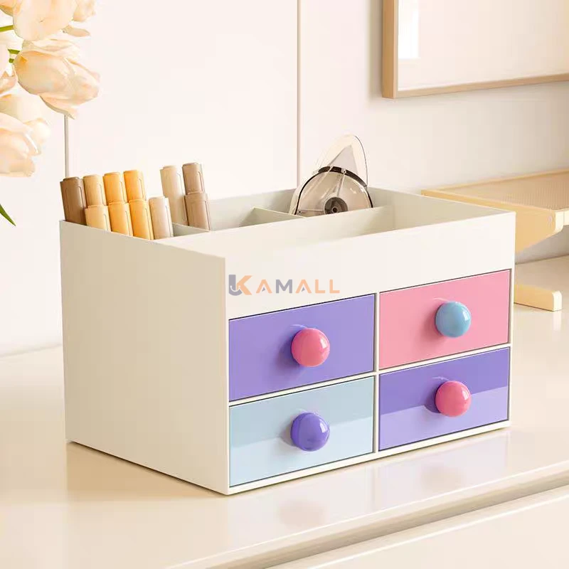 Organisateur de Rangement avec 2 Tiroirs en Plastique
