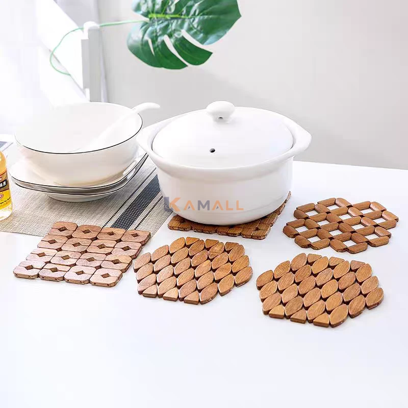 Sous plat carré en bois
