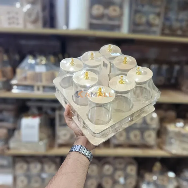Support à Épices Rotatif en Bois avec 8 Pots en Verre – Organisateur de Cuisine