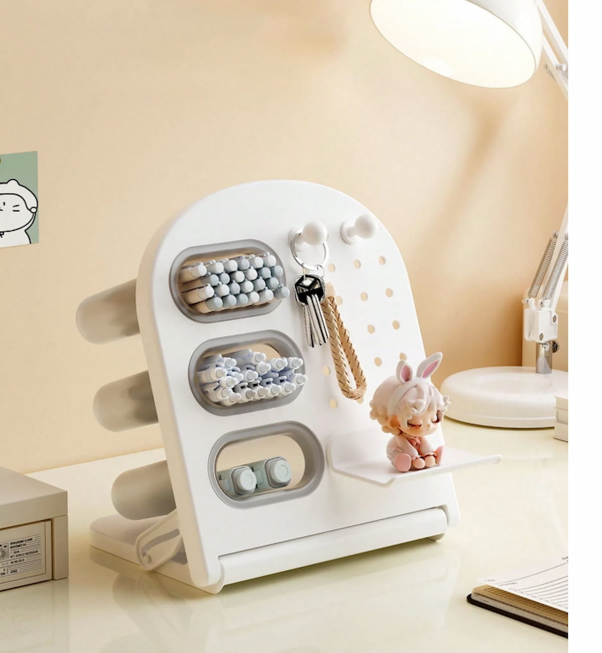 organisateur de bureau et de maquillage, Porte stylo multifonction en plastique