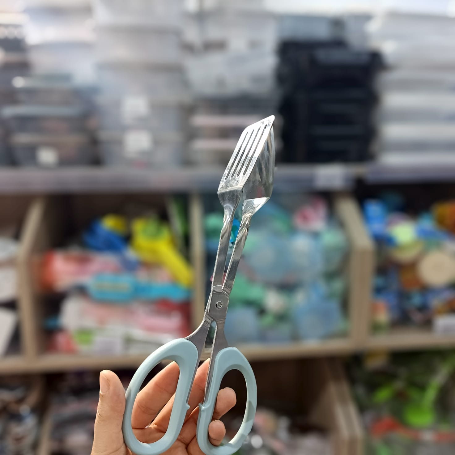Pince ciseaux a patisserie en acier inoxydable avec manche plastique