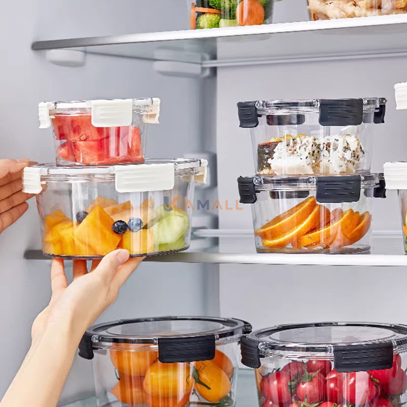 Boite de conservation alimentaire ronde 21cm en plastique – Rangement pratique pour la cuisine