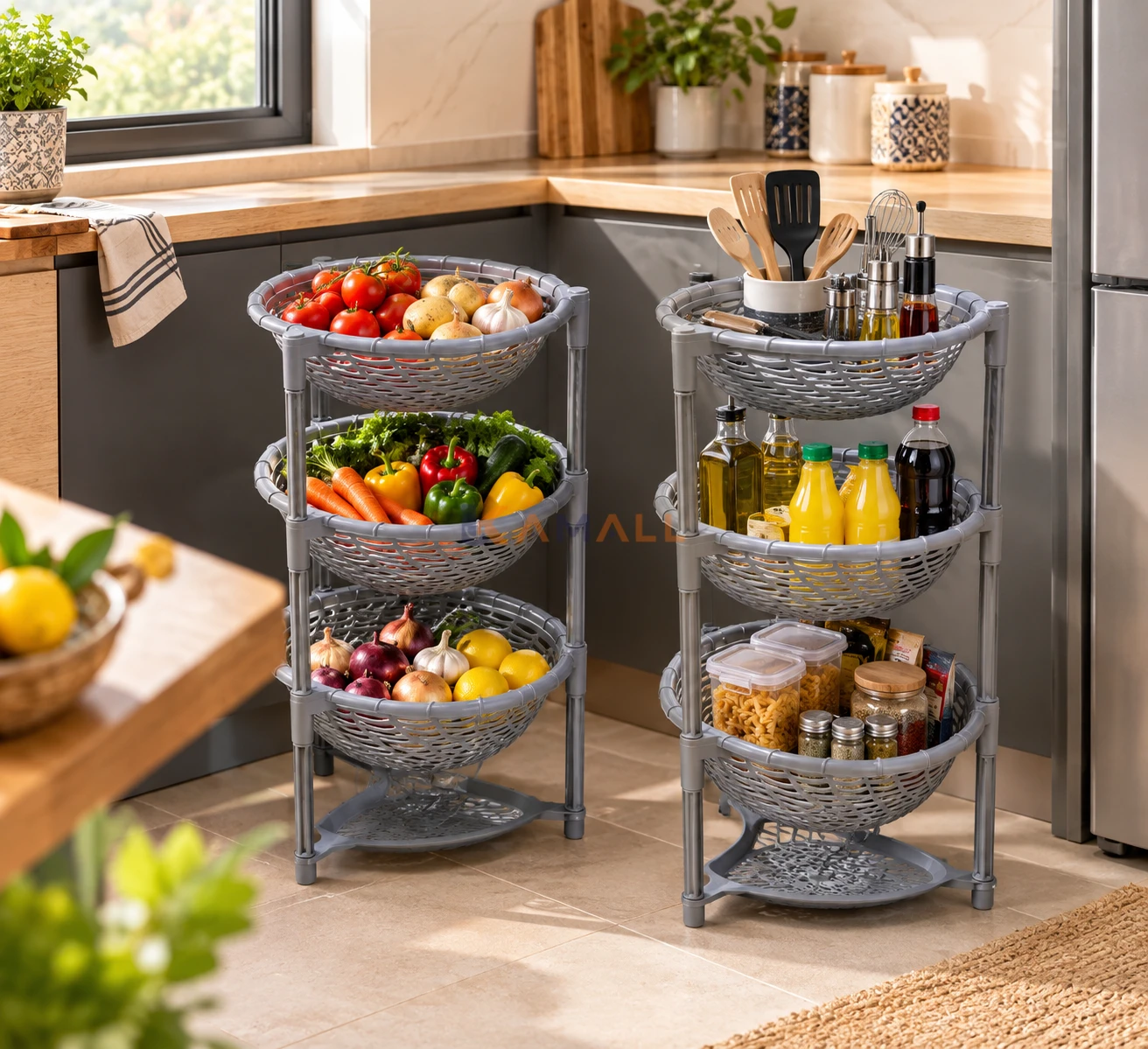 Etagère a 3 compartiments en plastique