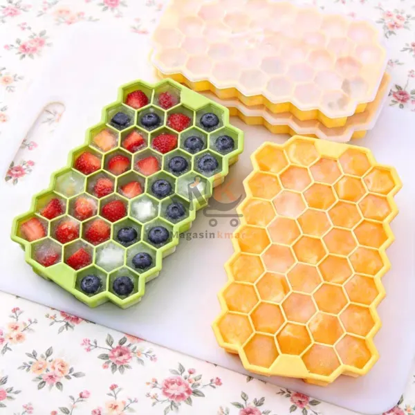 Moule à glaçons 49 boules en silicone – Bac pratique 29 × 11 × 12 cm