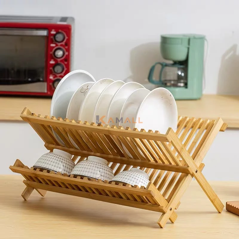 Porte assiettes pliable en bois