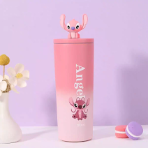 Thermos cafe et the motif stitch avec paille 800 ml en Acier Inoxydable