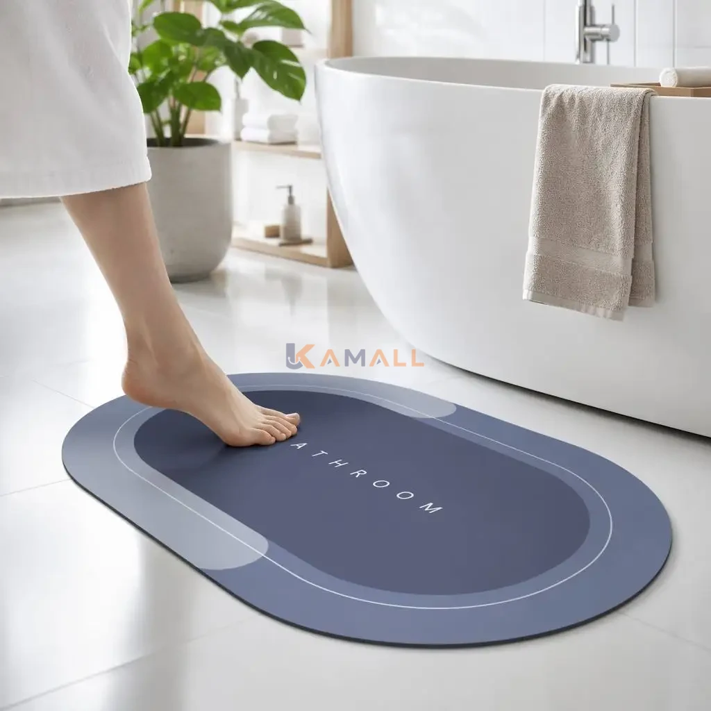Tapis Absorbant Antidérapant ovale en Caoutchouc– Tapis pour Cuisine, Salle de Bain et Entrée