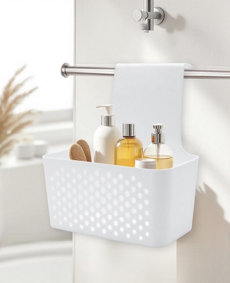 Etagère suspendue en plastique pour salle de bain et cuisine