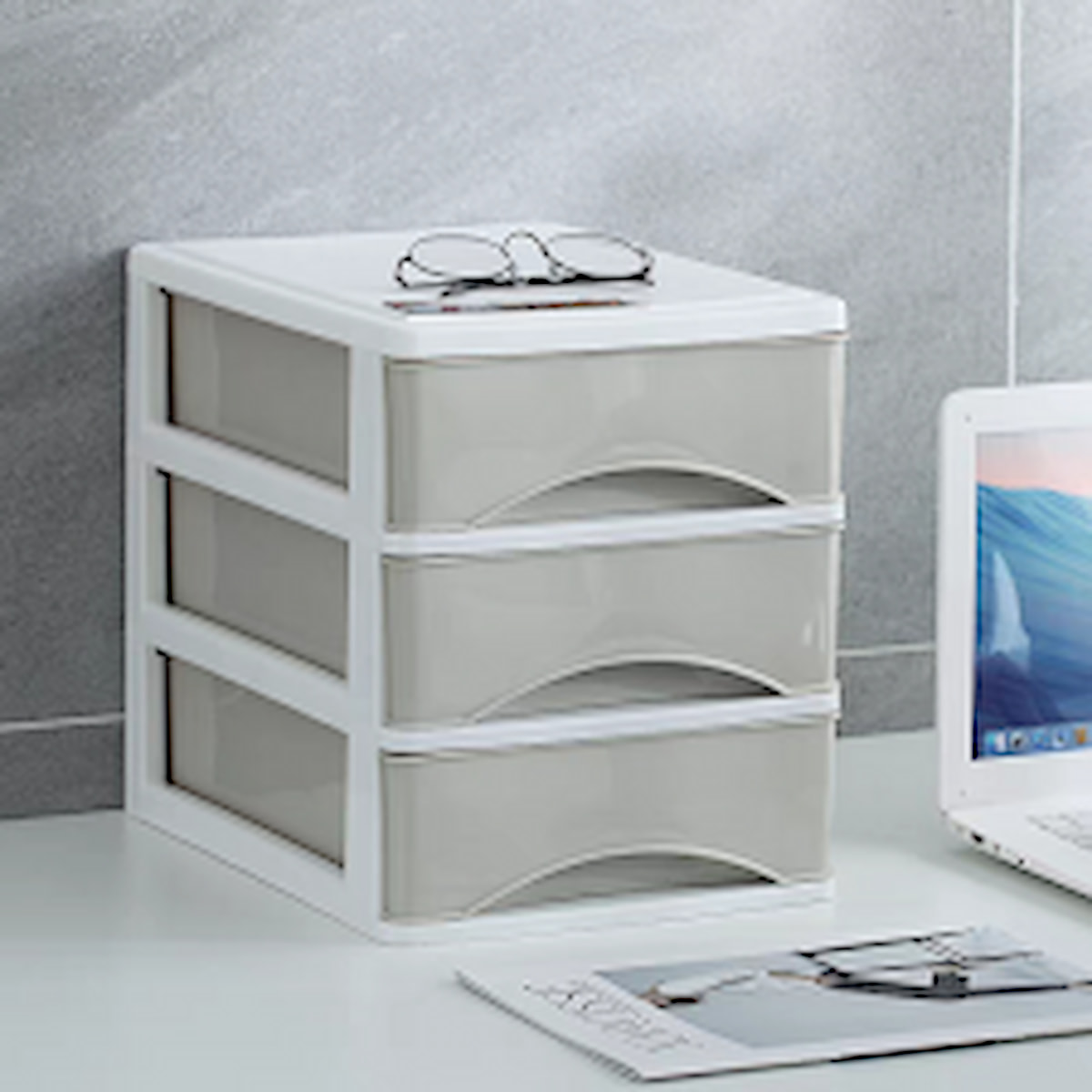 Casier de Rangement 3 etages en Plastique