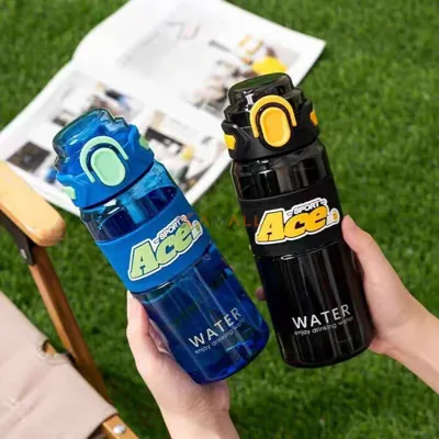Bouteille d’Eau 900ml en plastique alimentaire PP7 avec paille