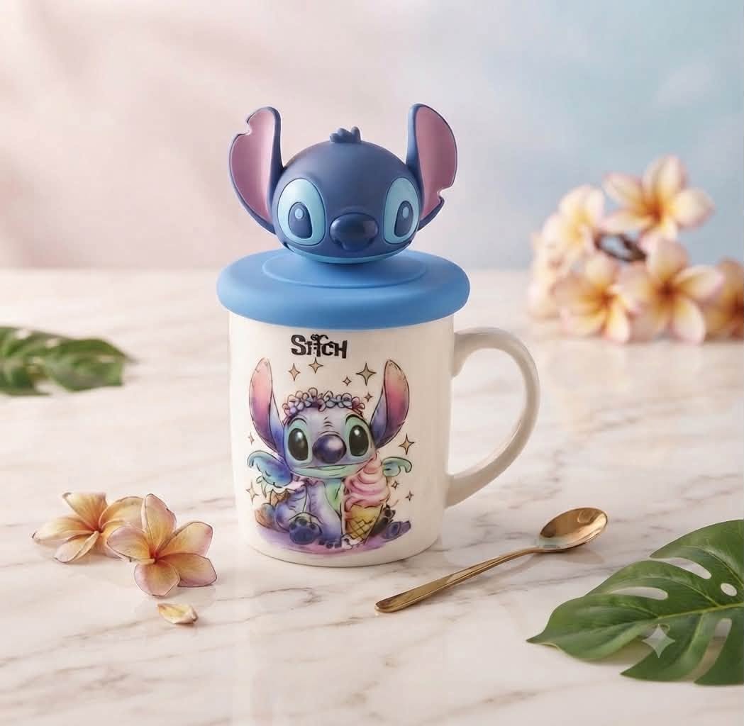 Mug en céramique 300 ml avec couvercle en silicone