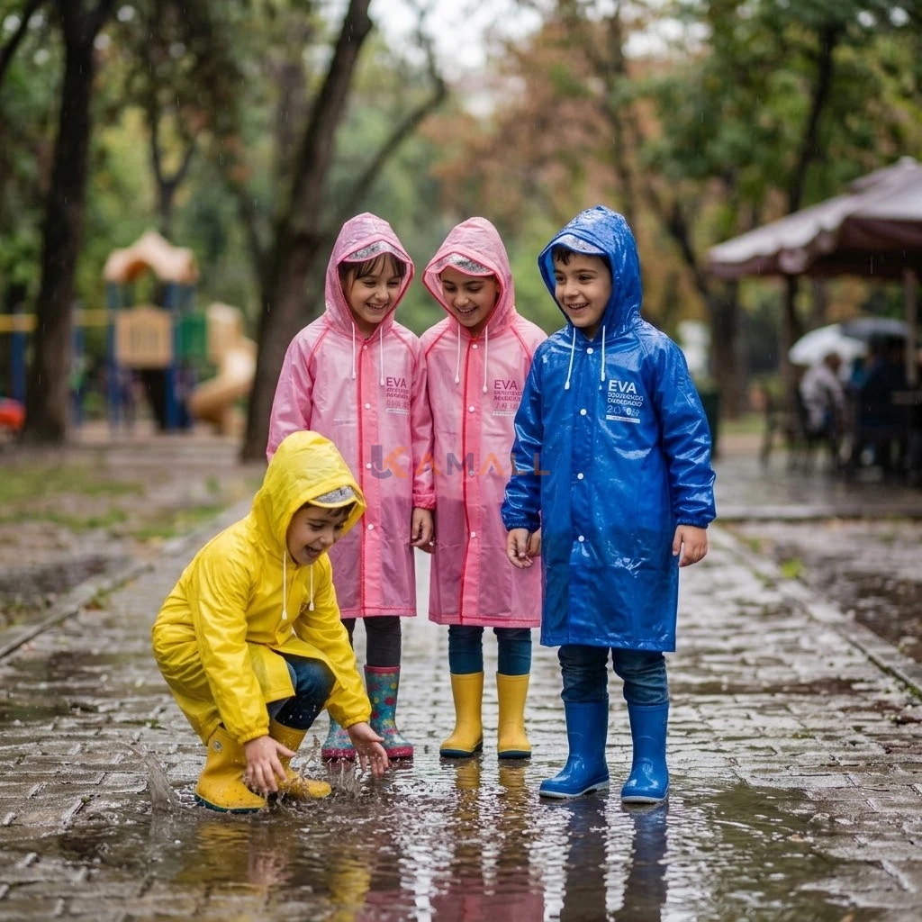 Veste de pluie impermeable avec capuche unisexe PM – Protection pratique contre la pluie