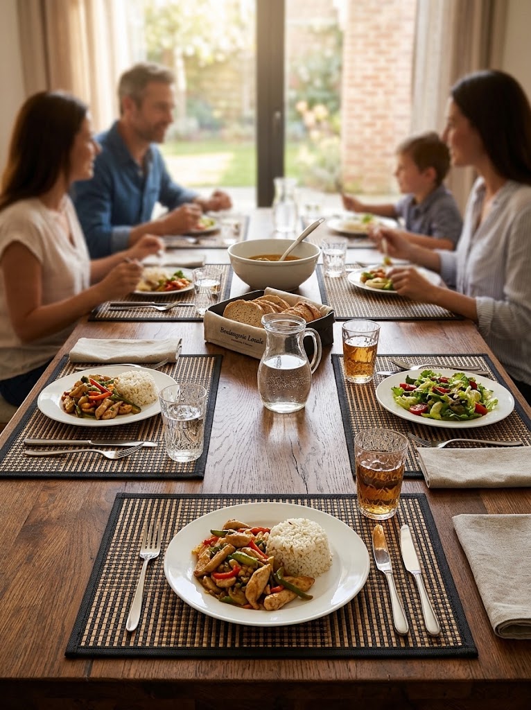 Sous-plat en paille tressée