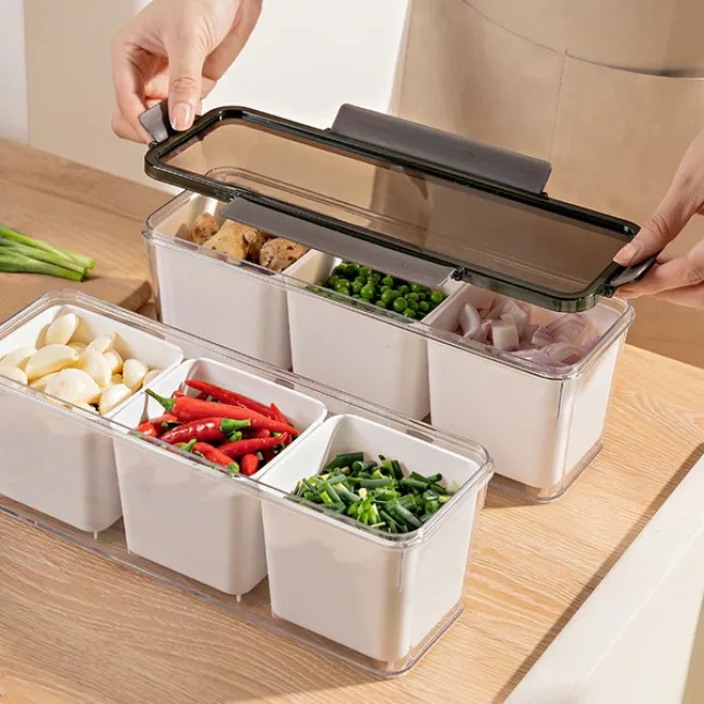Boite de rangement en plastique à 3 compartiments