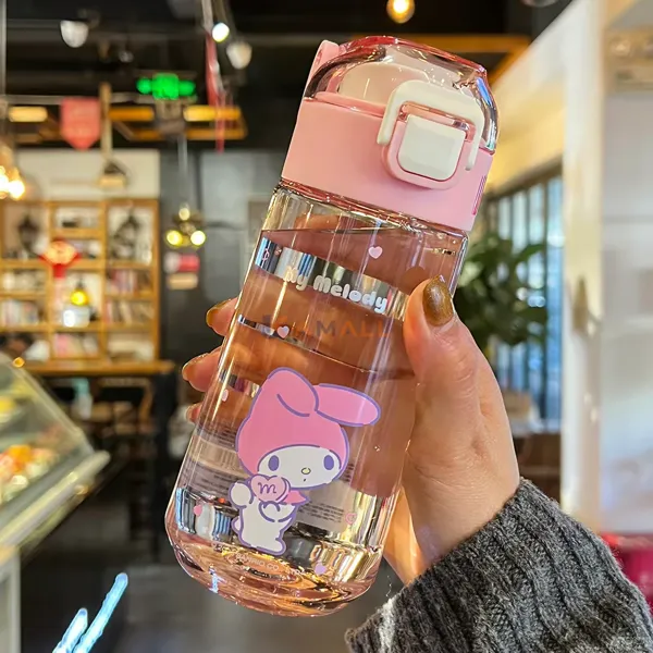 Bouteille d’Eau 550 ml avec Paille – Gourde en Plastique Alimentaire