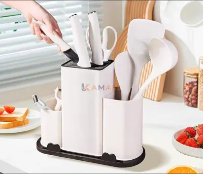 Porte Ustensiles en Plastique 23 cm – Organisateur pratique pour cuisine et rangement des ustensiles