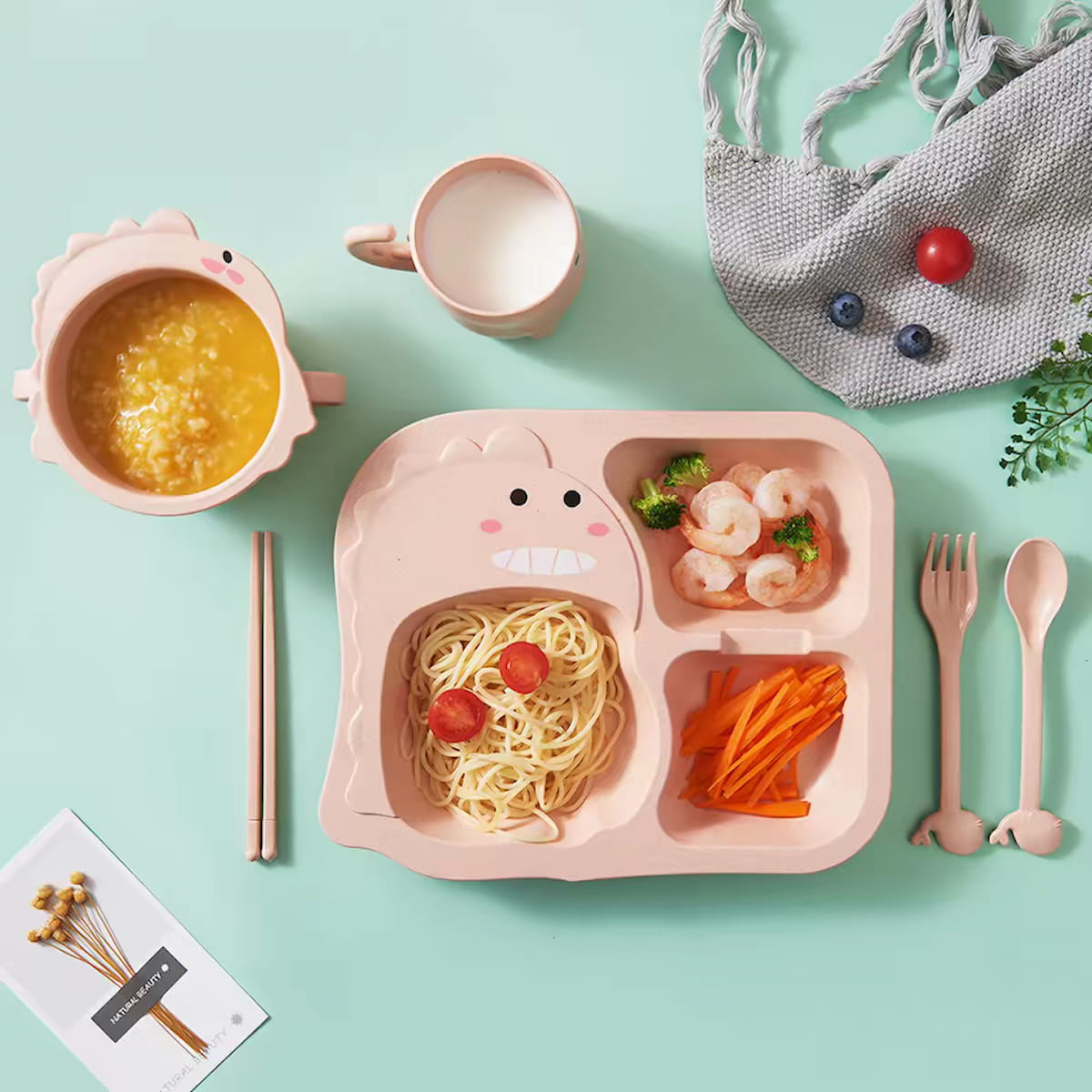 Pack Lunch Enfant en Plastique Alimentaire – Cup, Tasse et Assiette